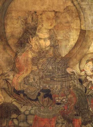 Tibetansk kultur: Manjushri (manjusri). Bläck på siden, storlek: 96x60