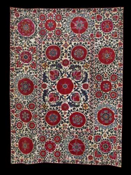 Shakhrisyabz Suzani, ca. 1800 (silkesbroderi på bomullsunderlag)