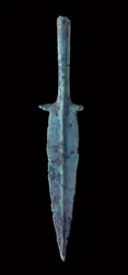 Dong Son-civilisationen: bronsdolk. 300 f.Kr.-200 e.Kr. Från Vietnam. Paris, Musée Guimet, Nationalmuseet för asiatisk konst