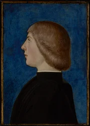 Porträtt av en ung man, andra hälften av 1400-talet (olja och tempera på panel)
