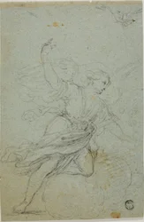 Ängeln Annunciate (recto); Simson och lejonet (verso)