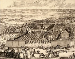 Tyska kvarteret Nemetskaya sloboda i Moskvas vänstra del, 1705