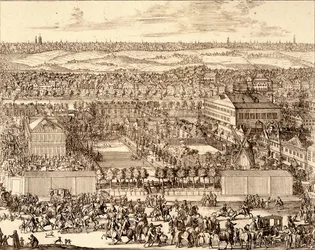 Tyska kvarteret Nemetskaya sloboda i Moskvas högra del, 1705