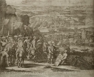Belägring av den turkiska fästningen Azov av ryska styrkor 1696, um 1700