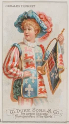 Heralds Trumpet, från Musical Instruments-serien N82 för cigaretter av märket Duke, 1888., 1888.