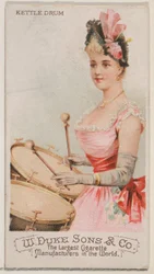 Kettle Drum, från Musical Instruments-serien N82 för cigaretter av märket Duke, 1888., 1888.