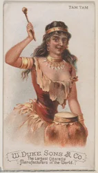 Tam Tam, från Musical Instruments-serien N82 för cigaretter av märket Duke, 1888., 1888.