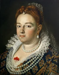 Porträtt av Bianca Cappello 1548-1587, storhertiginna av Toscana, 1585-1586