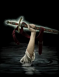 Excalibur, 2005 (skrapkartong, färglagd digitalt)