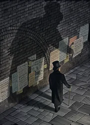 Jekyll  Hyde, 2011 (skrapkartong, färglagd digitalt)