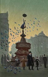 Mary Poppins, 2019 (skrapkartong, färglagd digitalt)