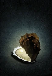 Pearl Oyster, 2008 (skrapkartong, färglagd digitalt)