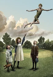 Peter Pan, 2008 (skrapkartong, färglagd digitalt)