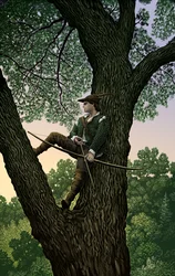 Robin Hood, 2004 (scratchboard, färglagd digitalt)