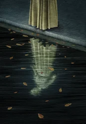 Rosmersholm, 2010 (skrapkartong, färglagd digitalt)