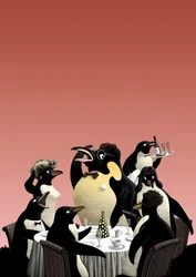 The Man Who Came to Dinner, 2000 (skrapkartong, färglagd digitalt)
