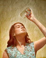 The Rainmaker, 2019 (skrapkartong, färglagd digitalt)