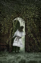Den hemliga trädgården, 2004 (scratchboard, färglagd digitalt)