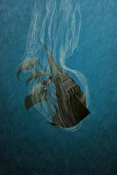 The Tempest, 2014 (skrapkartong, färglagd digitalt)