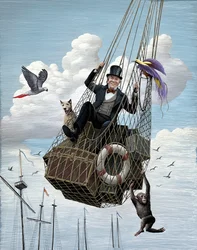The Voyages of Doctor Dolittle, 2012 (skrapkartong, färglagd digitalt)