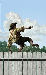 Tom Sawyer, 2004 (skrapkartong, färglagd digitalt)