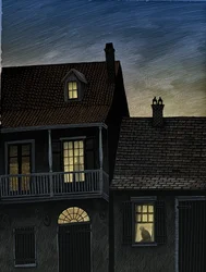 Vieux Carré, 2009 (skrapkartong, färglagd digitalt)