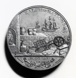 Scottish Penny till minne av Adam Smith (omvänd), 1797 (koppar) (för framsidan se XJF448269)