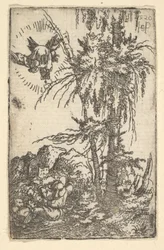 Joachim tar emot löftet om jungfruns födelse, 1520.