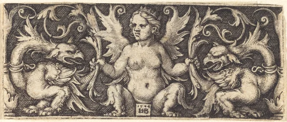 Prydnad med kvinnlig demon