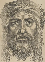 Kristi huvud krönt med törnar, ca. 1520.