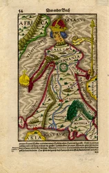 Allegorisk karta över Europa, ca 1540-50 (träsnitt)