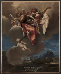 Studie till "Ett helgons apoteos" (för San Bernardino dei Morti, Milano), ca 1695 (olja på duk)