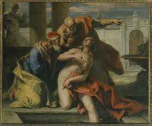 Susannah and the Elders (olja på duk)