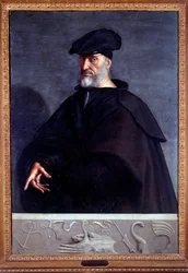 Porträtt av Andrea Doria, italiensk condottiere (olja på duk