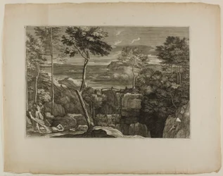 Landskap med tre bråkar och deras offer