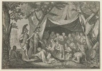 Alexander den store träffar Stateira, Sisygambis och Darius familj Verk av Charles le Brun (serietitel) L