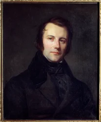 Porträtt av Edgar Quinet (1803-1875) deputerad 1848. Målning av Sebastien Cornu (1804 - 1870)