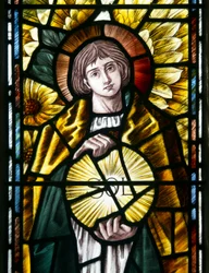 Ärkeängel St Uriel detalj, ca 1890 (målat glas)