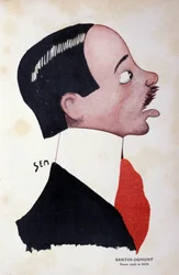 Porträtt av Alberto Santos-Dumont (1873 - 1932), brasiliansk ingenjör och flygteknik av Sem (1863 - 1934).