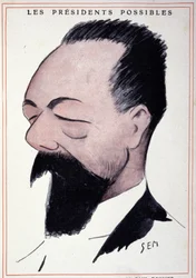 Porträtt av Paul Doumer (1857 - 1932), fransk statsman, av Sem (1863 - 1934).