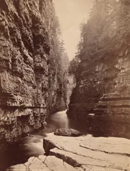 Ausable Chasm - Uppför floden från Table Rock,ca. 1880 (foto)