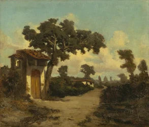 Runt Florens, av Serafino De Tivoli (1825-1892), olja på duk, 31x37 cm