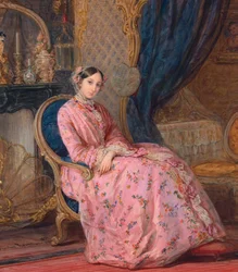 Porträtt av storhertiginnan Maria Nikolaevna av Ryssland, mitten av 1800-talet.