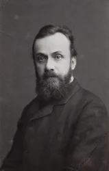 Porträtt av författaren Gleb Ivanovich Uspensky 18431902, 1870