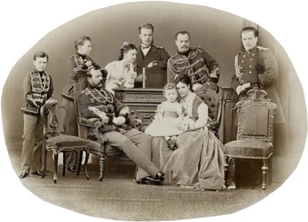 Familjen till kejsar Alexander II av Ryssland, ca. 1871.