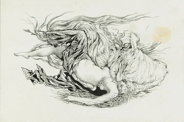 Chernomor och Lyudmila. Illustration till dikten Ruslan och Lyudmila av A. Pushkin, 1921-1926.