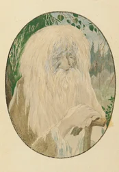 Leshy. Illustration till dikten Ruslan och Lyudmila av A. Pushkin, 1921-1926.