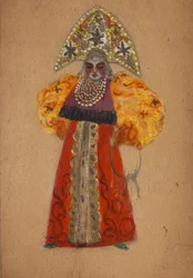 Kostymdesign för operan The golden cockerel av N. Rimsky-Korsakov