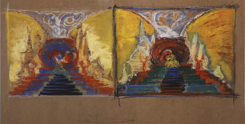 Scenografi för operan The Golden Cockerel av N. Rimsky-Korsakov