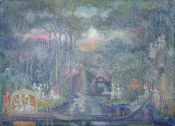 Marquise går till kärleksön (olja på duk)